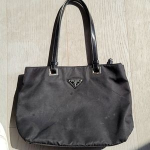 Prada Tessuto tote bag nylon and leather